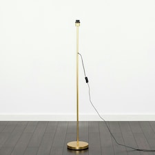 ValueLights Modern Standard Floor Lamp Base In Gold Effect Metal Finish | Gold