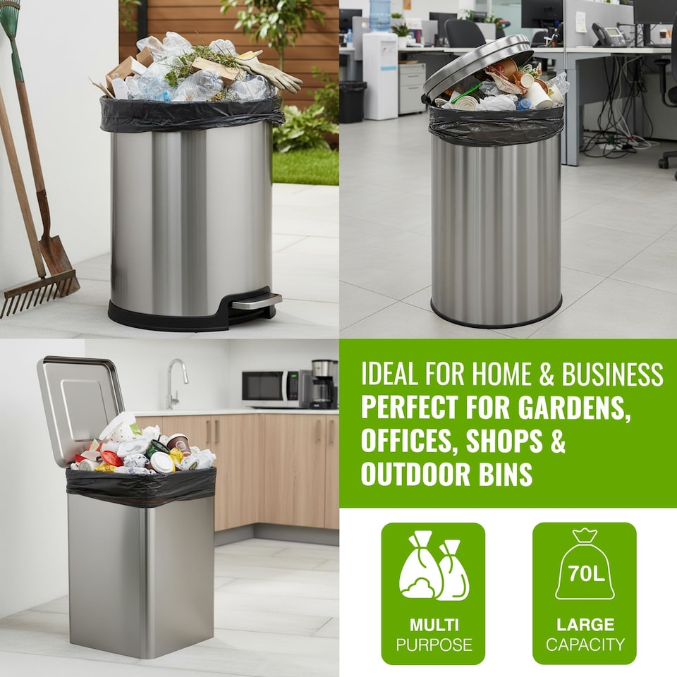 image 1 of Ecobag Super Heavy Duty Refuse Sacks Extra Strong Leak Resistant Bin Bags