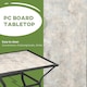 image 4 of Outsunny Garden Table with Parasol Hole with PC Board Tabletop for 4