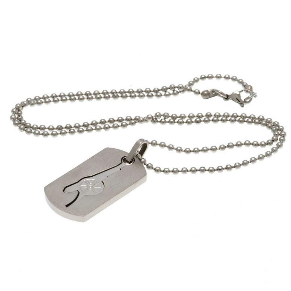 Arsenal FC Cut Out Dog Tag And Chain - Metal - One Size