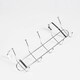 image 1 of OHS 10 Over Door Metal Hook Clothes Towel Bag Hanging Rail - Silver