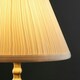image 1 of ValueLights Vintage Antique Brass Touch Table Lamp With Pleated Cream Shade
