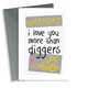 image 1 of Cute Diggers Father's Day Card For Grandad
