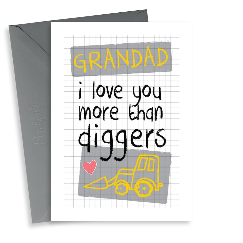 image 1 of Cute Diggers Father's Day Card For Grandad