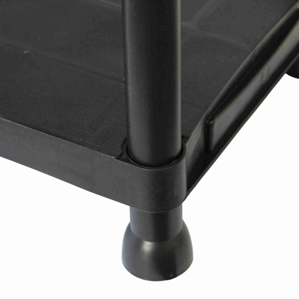 image 1 of Oypla 5 Tier Black Plastic Heavy Duty Shelving Racking Storage Unit