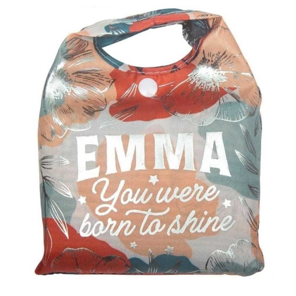 image 1 of History & Heraldry Personalised Sparkle Reusable Foldable Shopper Bag - Emma Multi