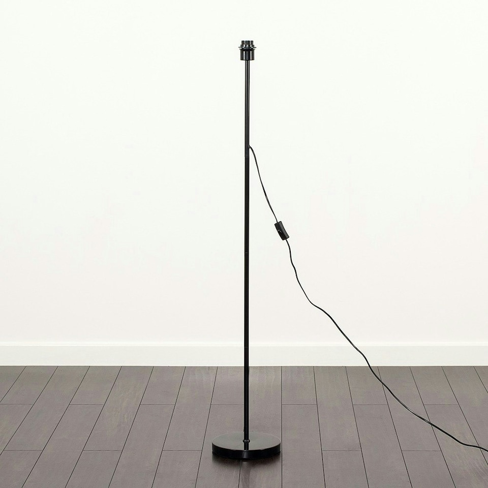 image 1 of ValueLights Modern Standard Black Metal Finish Floor Lamp Base Black