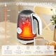 image 4 of HOMCOM Retro Kettle and Toaster Set with Temperature Gauge, 1.7L 3000W Rapid Boil Jug Kettle with Otter Thermostat, Limescale Filter, 4 Slice Toaster with 7 Browning Controls, Crumb Tray, Black | Black