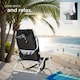 image 9 of Coral aluminum beach chair, foldable with backpack function | Black | black | 1