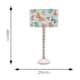 image 3 of ValueLights Bobbles Rose Pink Bobbin Table Lamp with Butterfly Shade