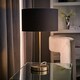 image 2 of ValueLights Charlie Chrome Table Lamp Charcoal Chrome Inner Shade | Grey