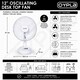 image 4 of 12 Inch Oscillating White Desk Top Fan
