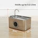 image 3 of PawHut 3.2L Cat Water Fountain for Drinking Stainless Steel Ultra-Silent Silver