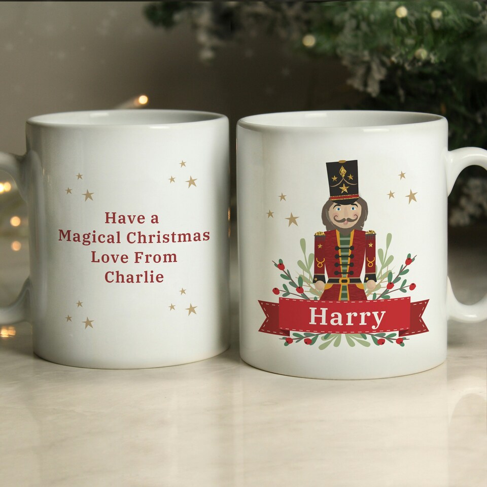 image 1 of Personalised Christmas Nutcracker Mug White