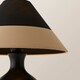 image 5 of ValueLights Rupert Black Table Lamp with Two Tone Cone Taper Shade | Black