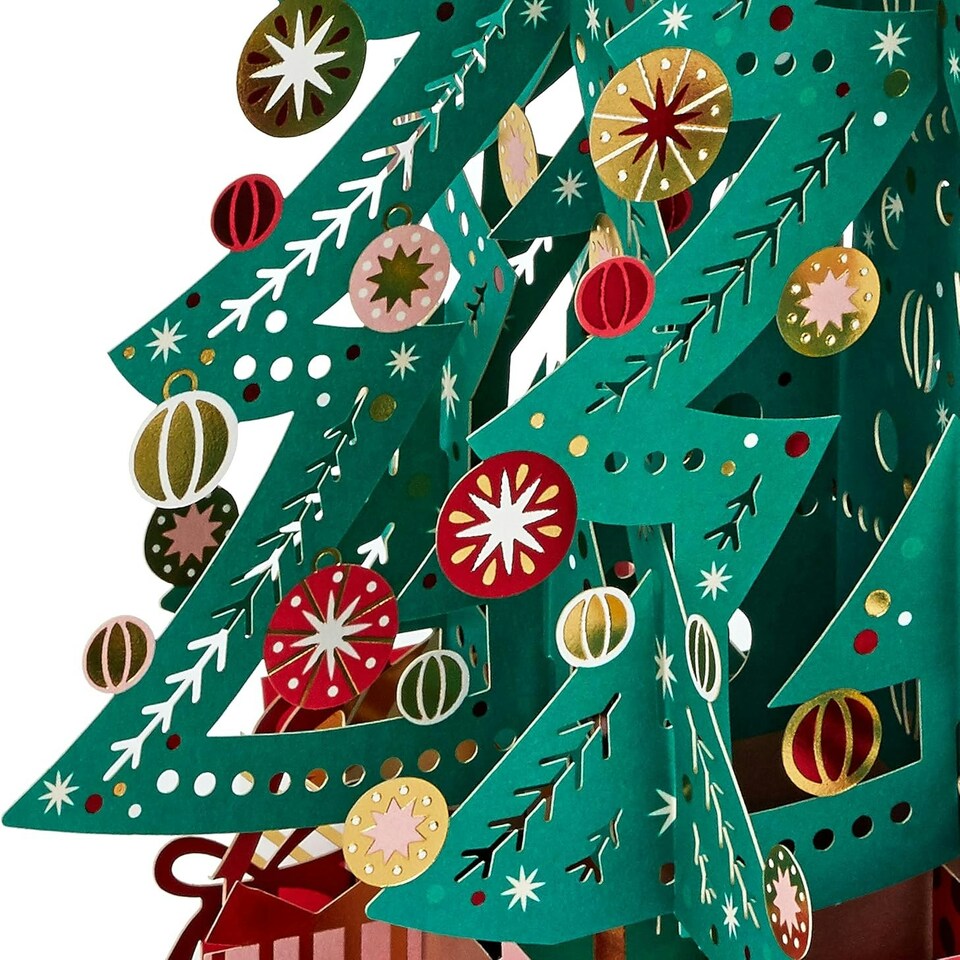 image 1 of 3D Festive Tree Design Paper Wonder Christmas Card