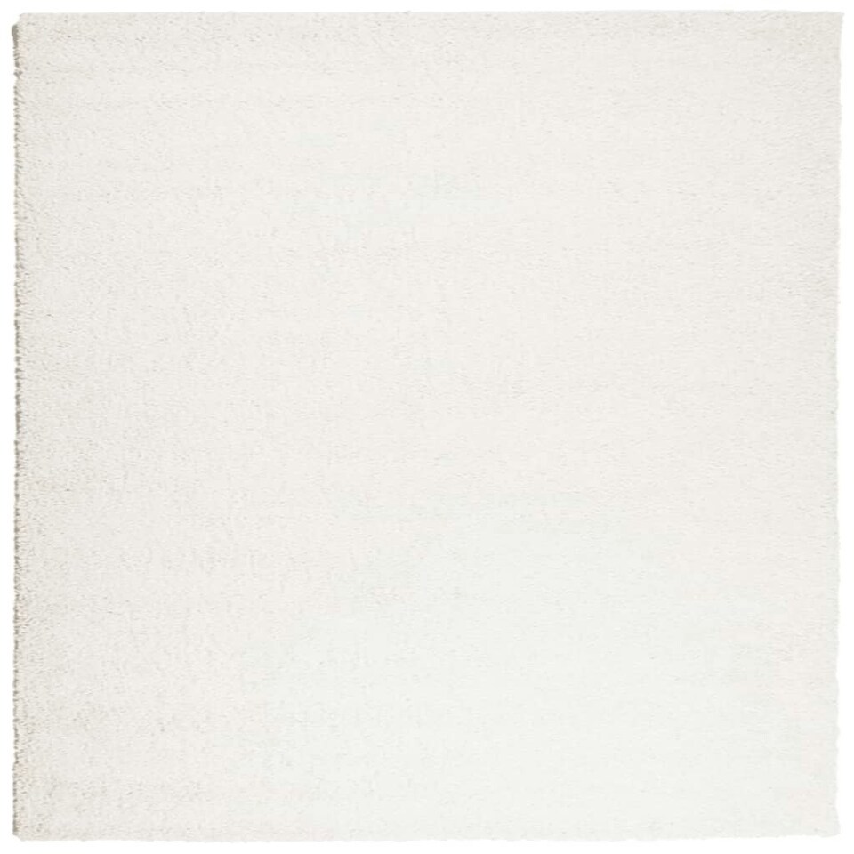 Shaggy Rug PAMPLONA High Pile Modern Cream 160x160 cm Tesco Groceries