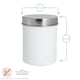 image 3 of Harbour Housewares White Round Metal Kitchen Sugar Canister Kitchen Caddy Kitchen Storage Containers Canisters
