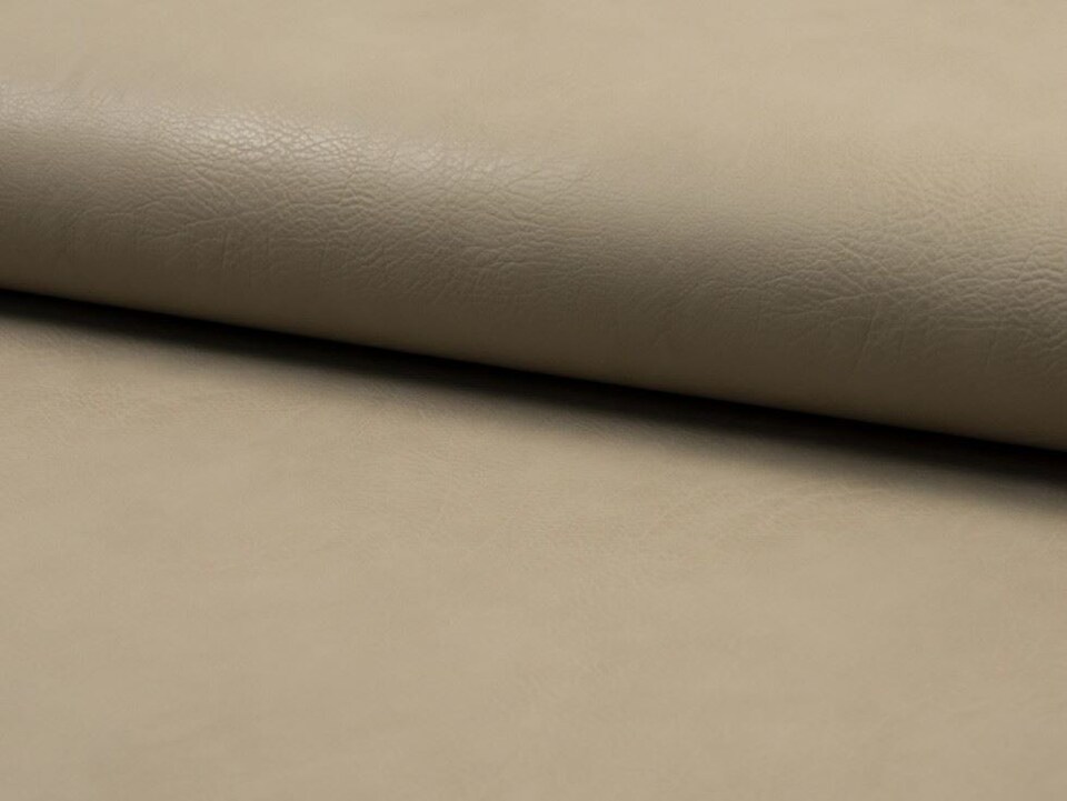 Beige Textured Faux Leather Fabric for Bag Making, Dressmaking, Upholstery, 132cm / 51" Wide - per metre