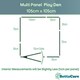 image 4 of Bettacare Pet Pen, 105cm x 105cm, Black, 70cm High, Dog Pen for Pets and Puppies, Dog Playpen suitable for Indoor and Outdoor use Black