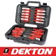 image 1 of Dekton 58pc Magnetic Torx Pozi Hex Slotted Phillips Screwdriver Bit Set Storage