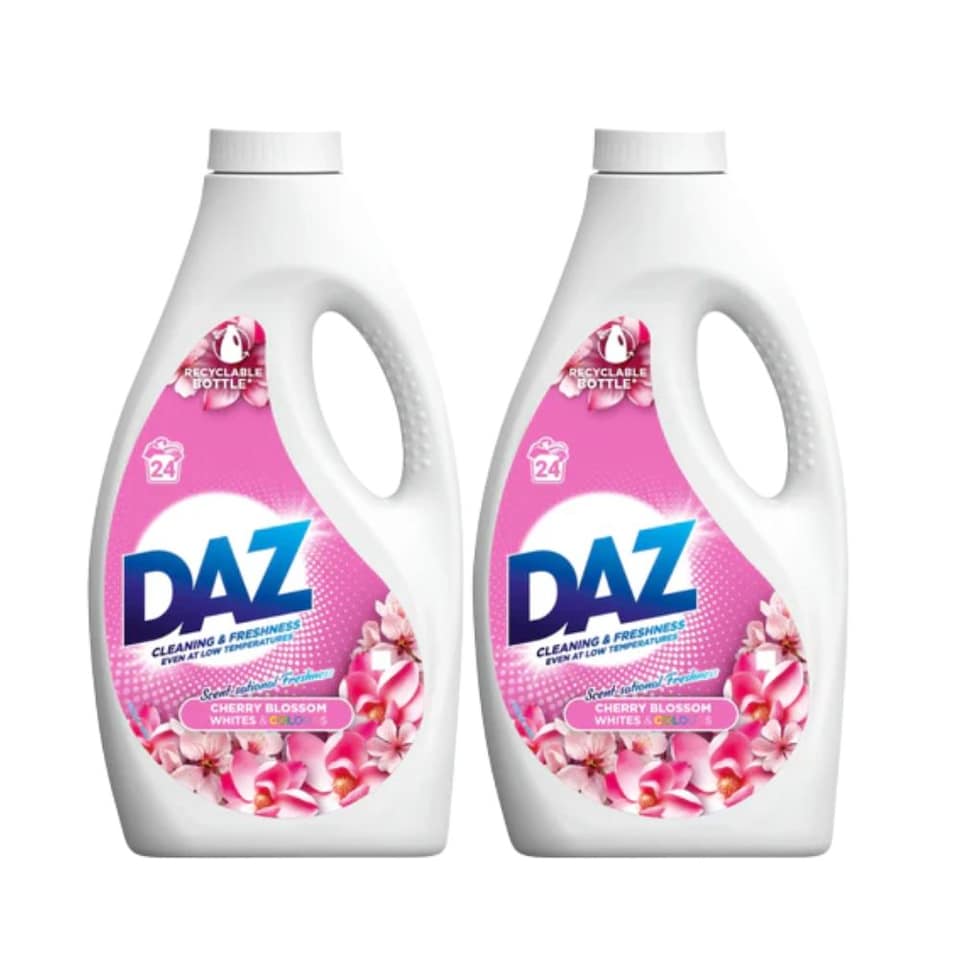 DAZ | Laundry Liquid Cherry Blossom 24 Wash | 48 Washes x 2 Bottles | 1680ml