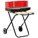 image 1 of Outsunny Foldable Charcoal Trolley Barbecue BBQ Grill Cooker Smoker W/ Wheels