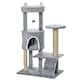 image 1 of PawHut 100cm Cat Condo Tree Tower with Scratching Post, Perch, Light Grey