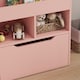 image 8 of HOMCOM Kids Bookshelf Bookcase with Storage Drawer with Wheels Toy Organiser | Pink