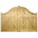image 3 of Drayton Low Shaped Top Double Gate - Pressure Treated Scandinavian Redwood - W3600 x H1250 mm | Brown | 1