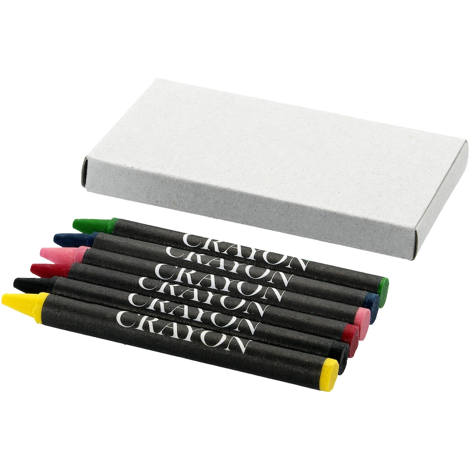 Bullet 6 Piece Crayon Set - Grey - 5 x 9.5 x 1 cm
