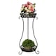 image 1 of Living and Home 2 Tier Tall Vintage Metal Plant Stand, Black