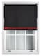 image 2 of FURNISHED Blackout Roller Blinds with Red Glitter Trim Made to Measure | Black | Black | (W) 150cm x (L) 165cm