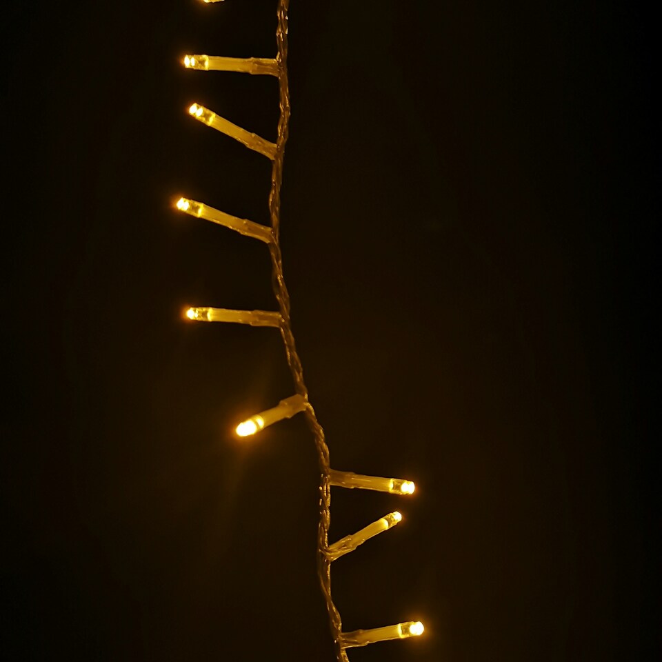 image 1 of 1000 LED 25m Premier TreeBrights Indoor Outdoor Christmas Multi Function Mains Operated String Lights with Timer & Clear Cable in Vintage Gold