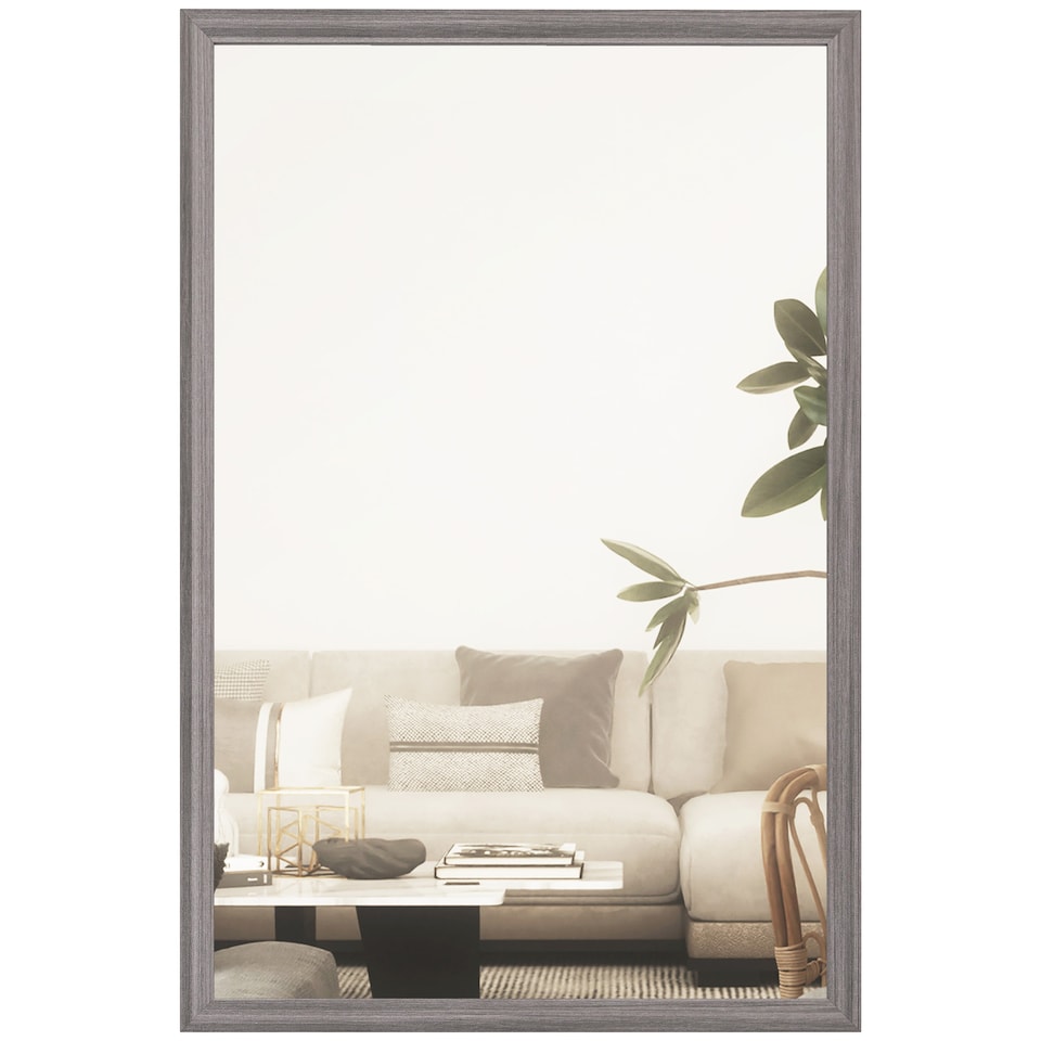 image 1 of HOMCOM 40 x 60 cm Wall Bathroom Mirror, Vanity Mirror, Grey