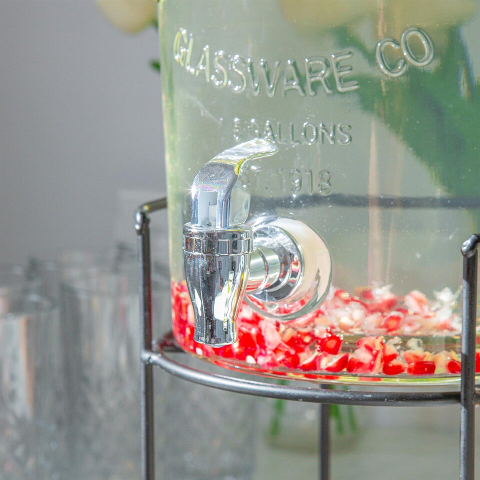 image 1 of Rink Drink Glass Drinks Dispensers with Tap - 6.5L - Pack of 2