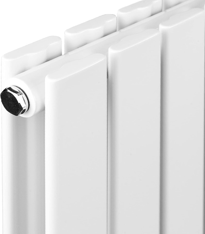 image 1 of Double Flat Panel Vertical Column Radiator (H)1600mm by MCC Direct | White | 1