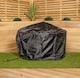 image 1 of Samuel Alexander Heavy Duty Waterproof Anti UV Windproof Outdoor Protective Garden Fire Pit Cover | Black | Black