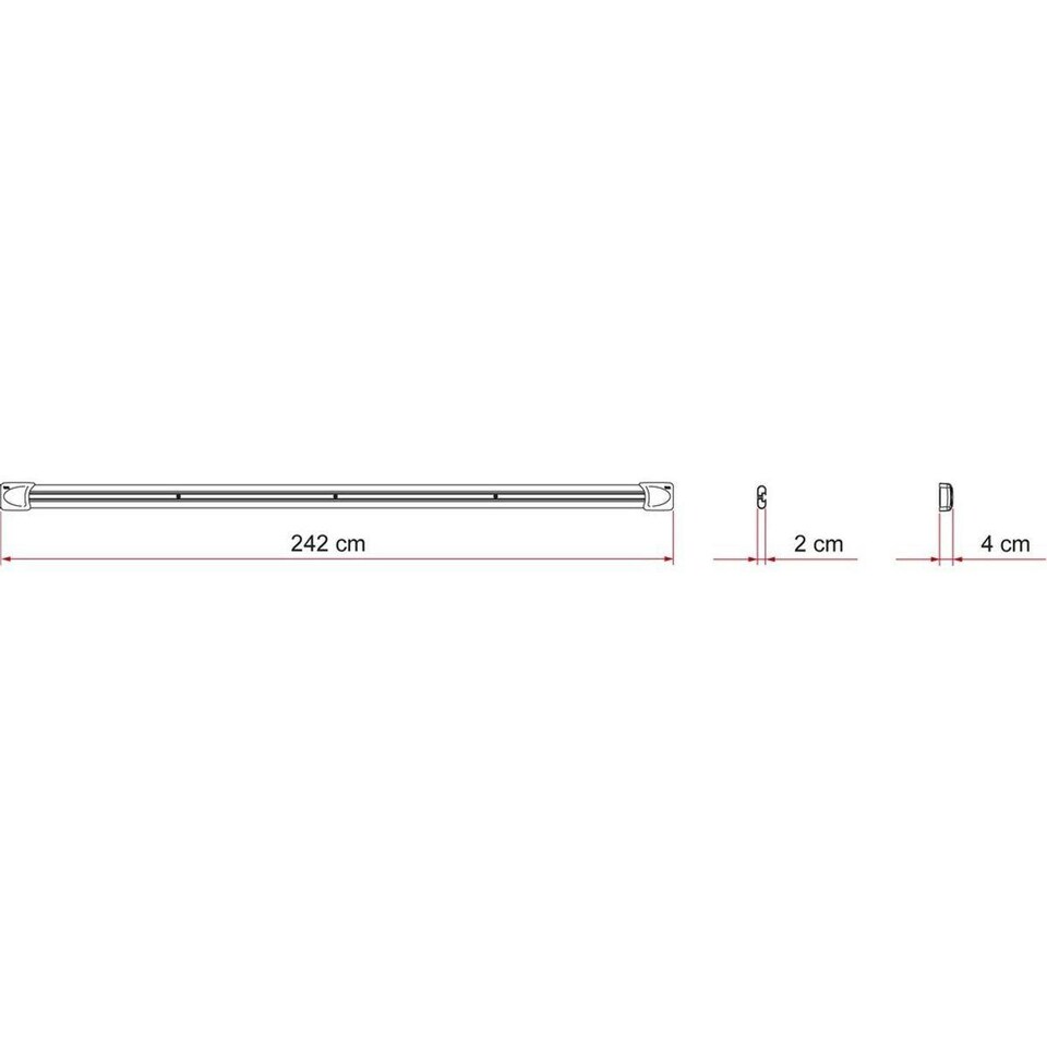 image 1 of Fiamma Carry Bike Fixing Bars Reinforcement - 2.4M Long