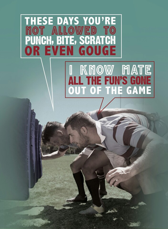 image 1 of Funny Rugby Greetings Card