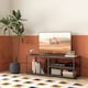 image 2 of HOMCOM Industrial TV Stand Cabinet w/ Storage&2 Shelves Metal Frame