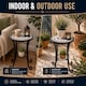 image 5 of Medina Mosaic Plant Stand Side Table with Ceramic Tile Top for Indoor and Outdoor Use