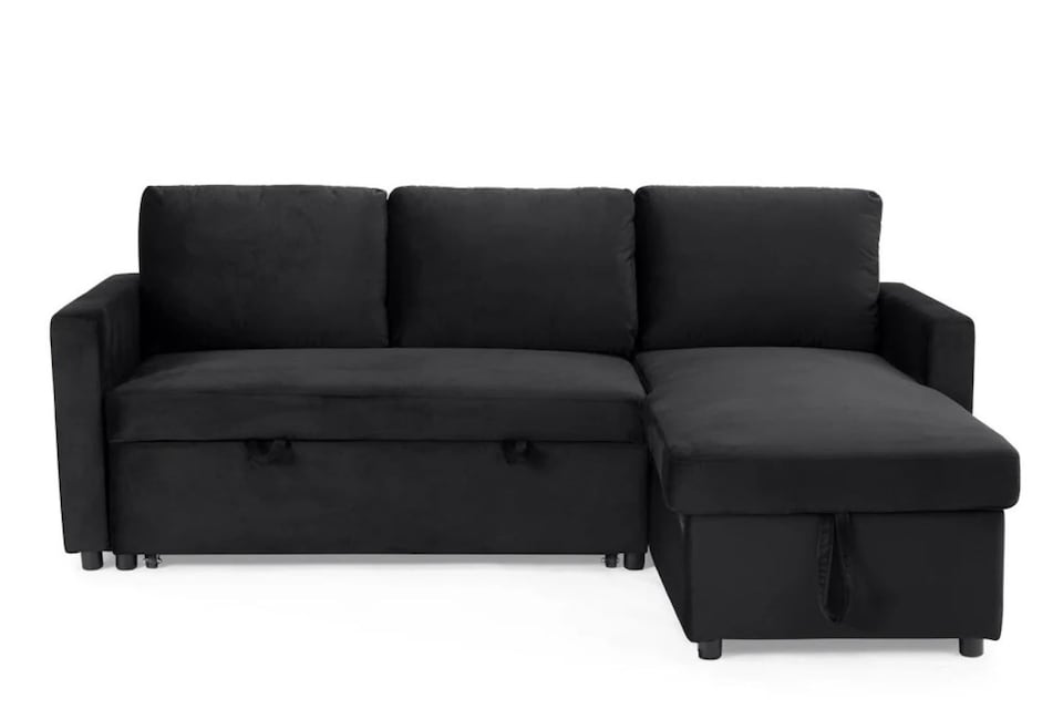 image 1 of The Tranquilo 3 Seater Sofa Bed in Black or Navy | Black | One Size
