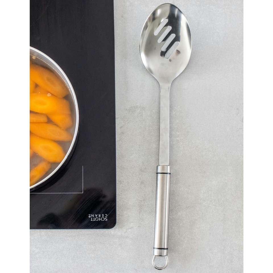 image 1 of KitchenCraft Slotted Spoon Silver Stainless Steel