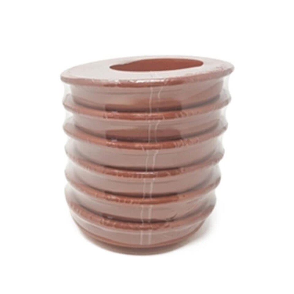 image 1 of Verano Spanish Ceramics El Toro Glazed Set of 6 Tapas Bowls - 12cm Brown | Brown | Brown | 6