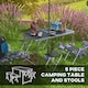 image 3 of Outsunny Camping Table and Chairs Outdoor Indoor Use for BBQ Picnic Garden | Black | Black | 1