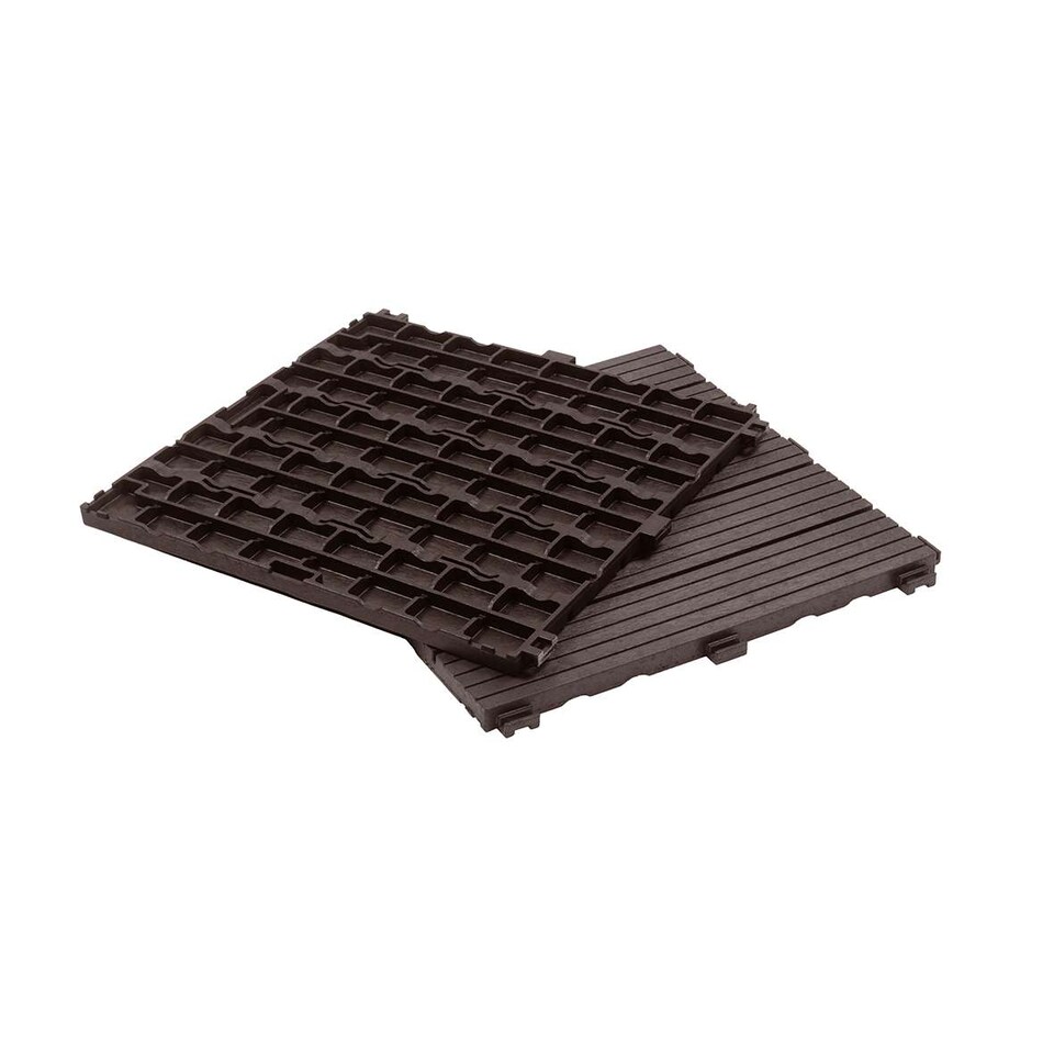 image 1 of Cosmo Garden Patio Cosmopolitan Decking Tiles - Brown | Brown | Pack of 1