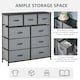 image 4 of HOMCOM 9 Drawers Storage Chest Dresser Organizer Unit w/ Foldable Bin
