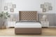 image 1 of Sloomy Dior Mink Plush Divan Bed With Mattress No Drawers With 54" Wingback Headboard 4' Small Double | Brown | Mink | Small Double | 1