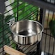 image 9 of PawHut 156cm Bird Cage,Large Parrot Cage with Open Play Top, Perch, Seed Guard, Wheels, Storage Shelf for Budgie, Cockatiel, Conure, Lovebird, Dark Grey